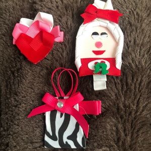 NWOT Set of 3 Handmade Characters hair clips